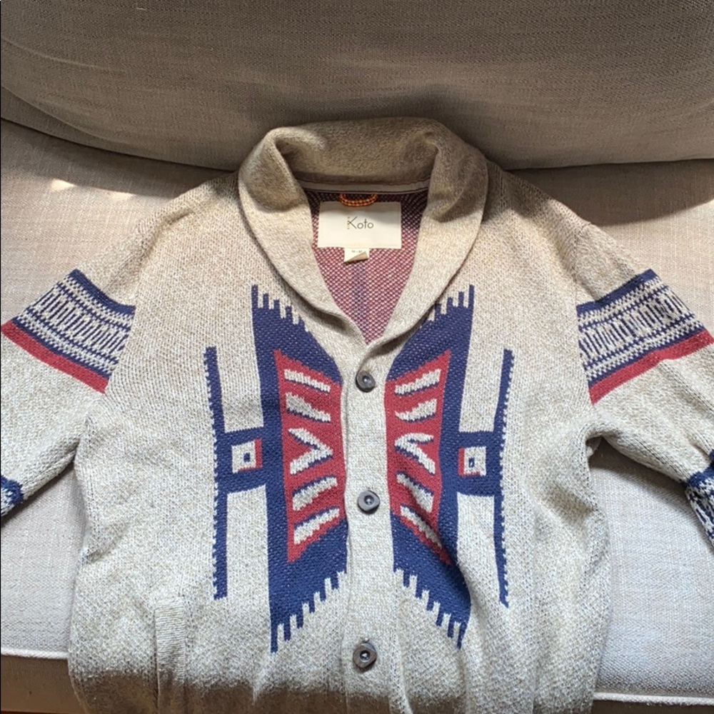 Koto super unique shawl collared cardigan size M